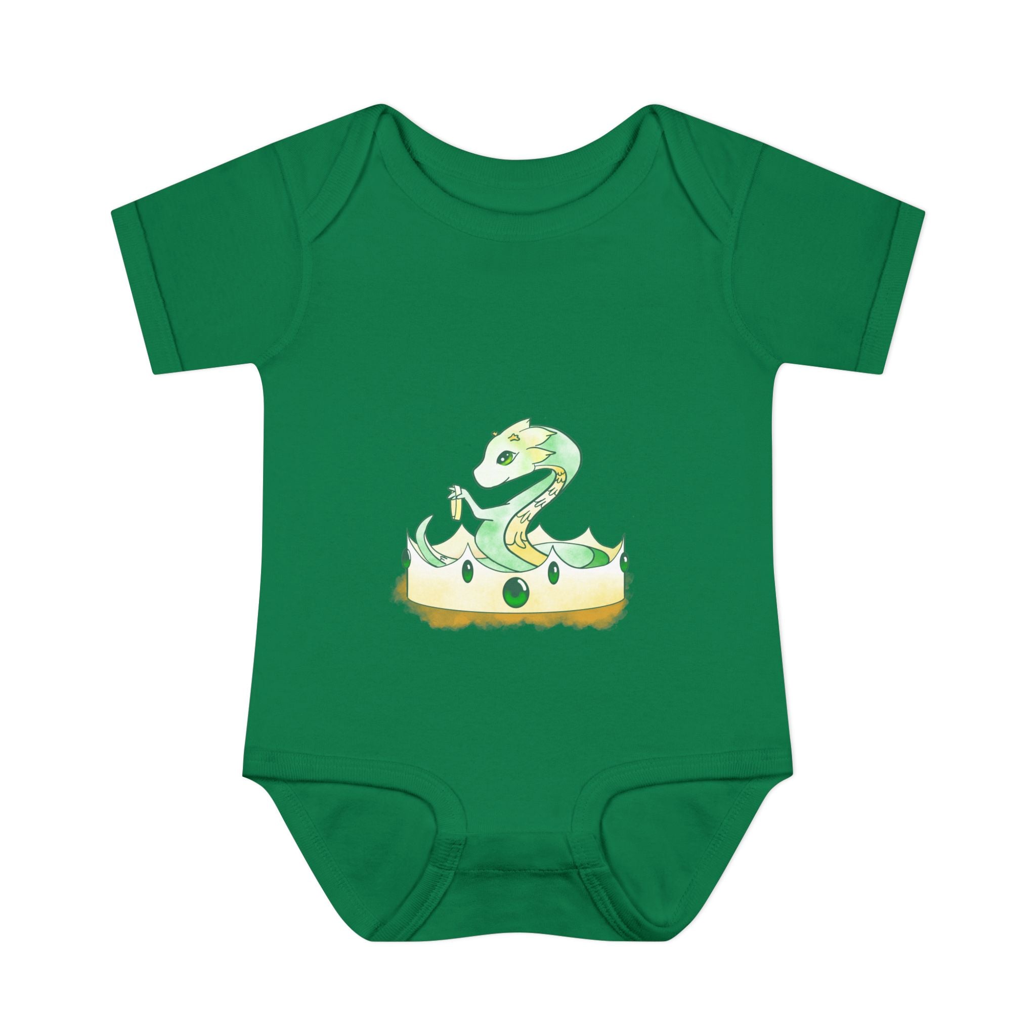 Dragonlings Green Wyrmling: Infant Baby Rib Bodysuit