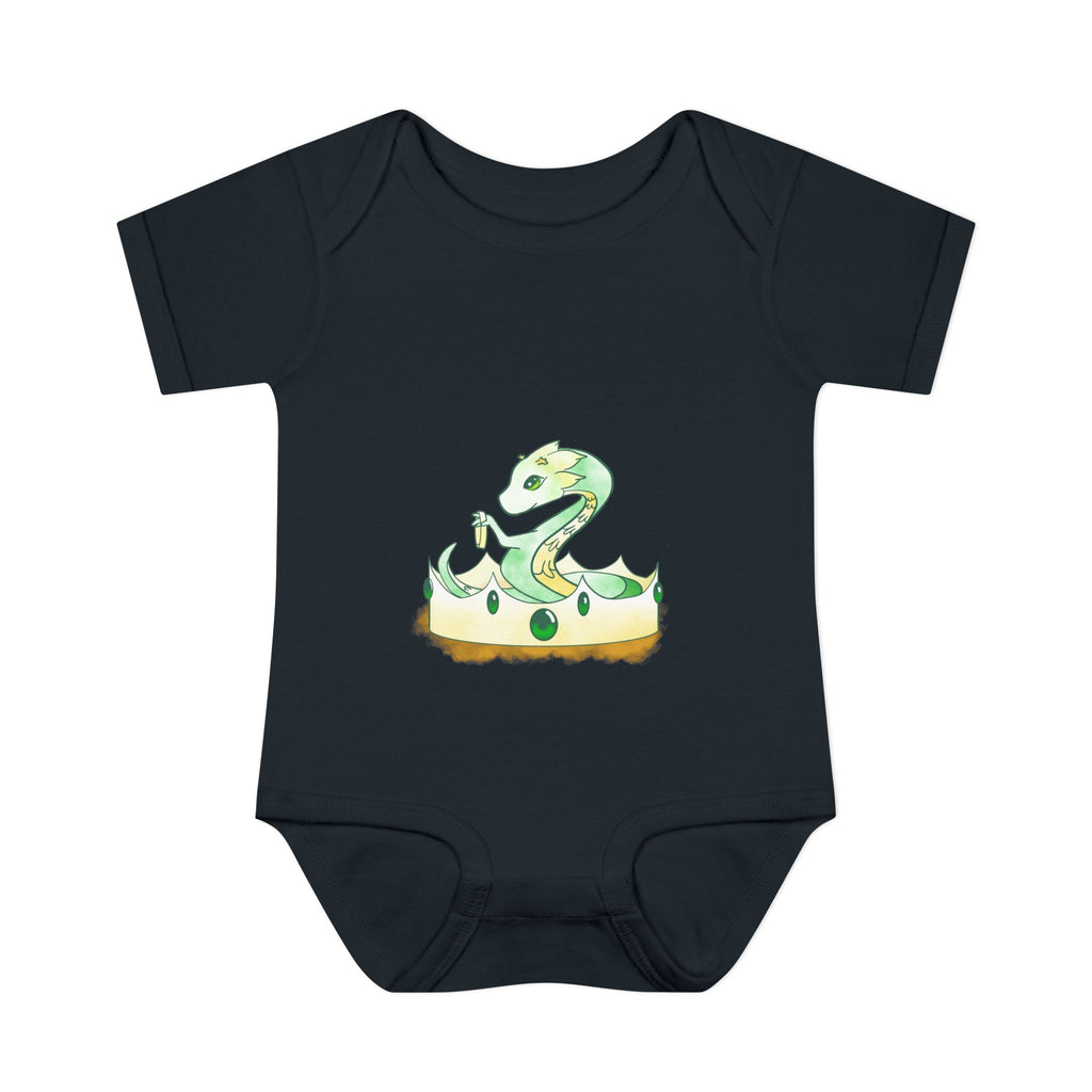 Dragonlings Green Wyrmling: Infant Baby Rib Bodysuit