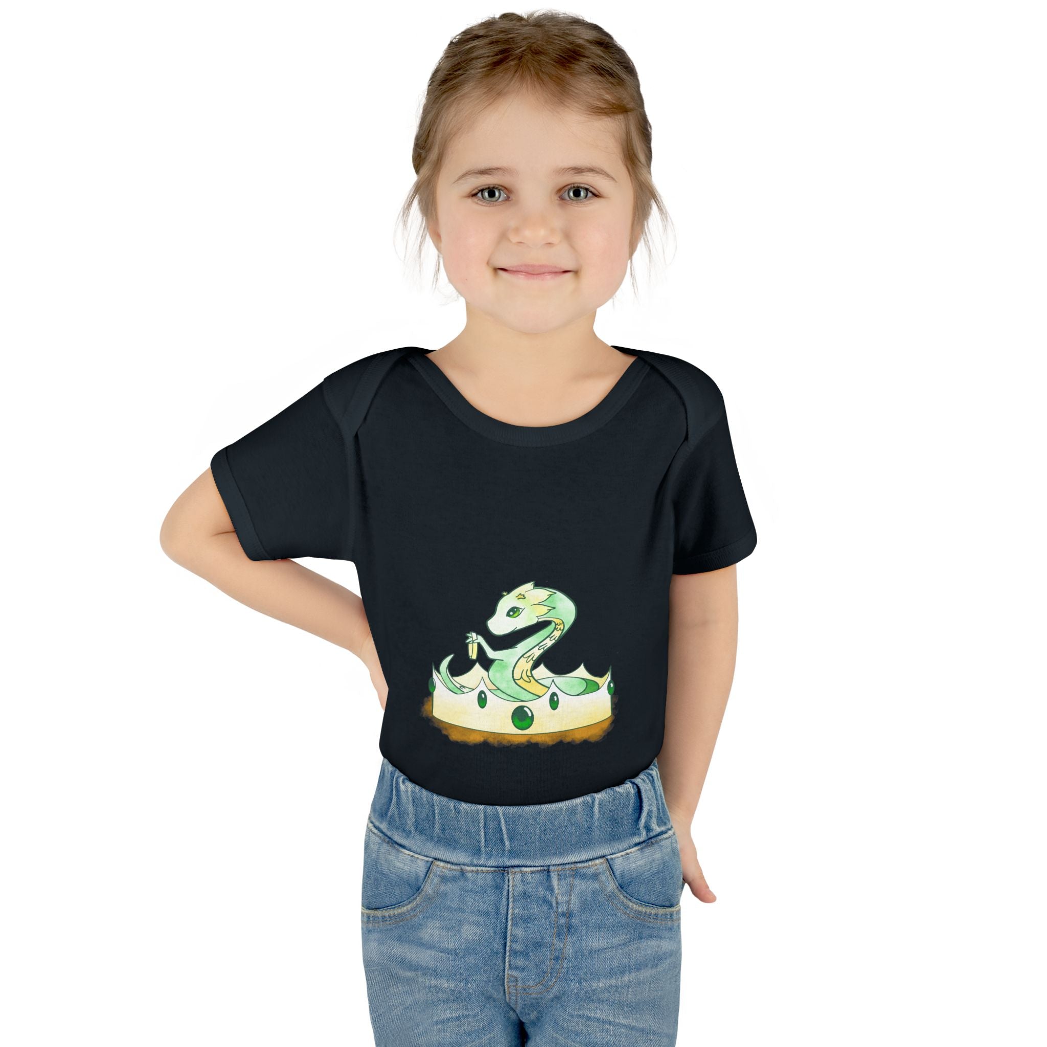 Dragonlings Green Wyrmling: Infant Baby Rib Bodysuit