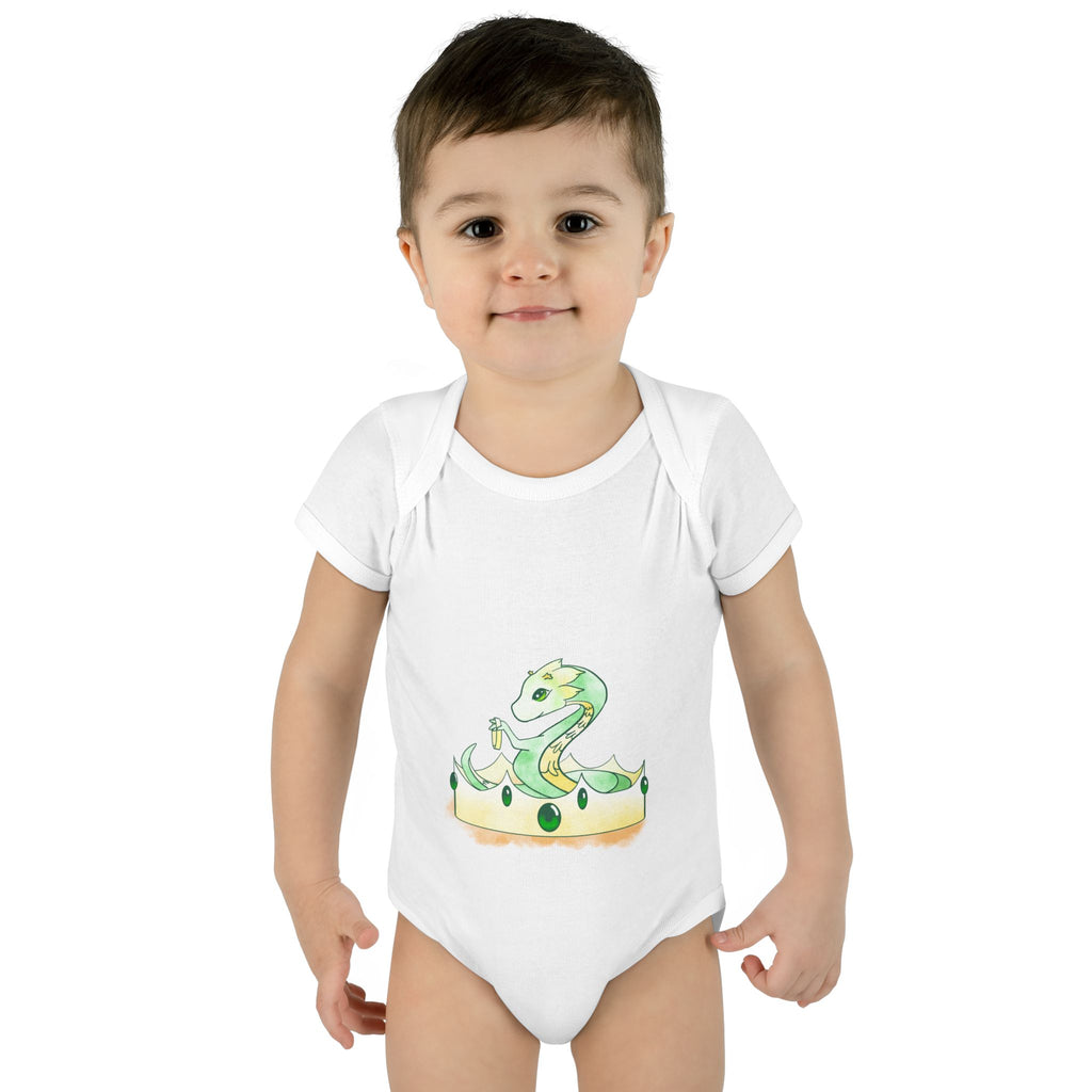 Dragonlings Green Wyrmling: Infant Baby Rib Bodysuit