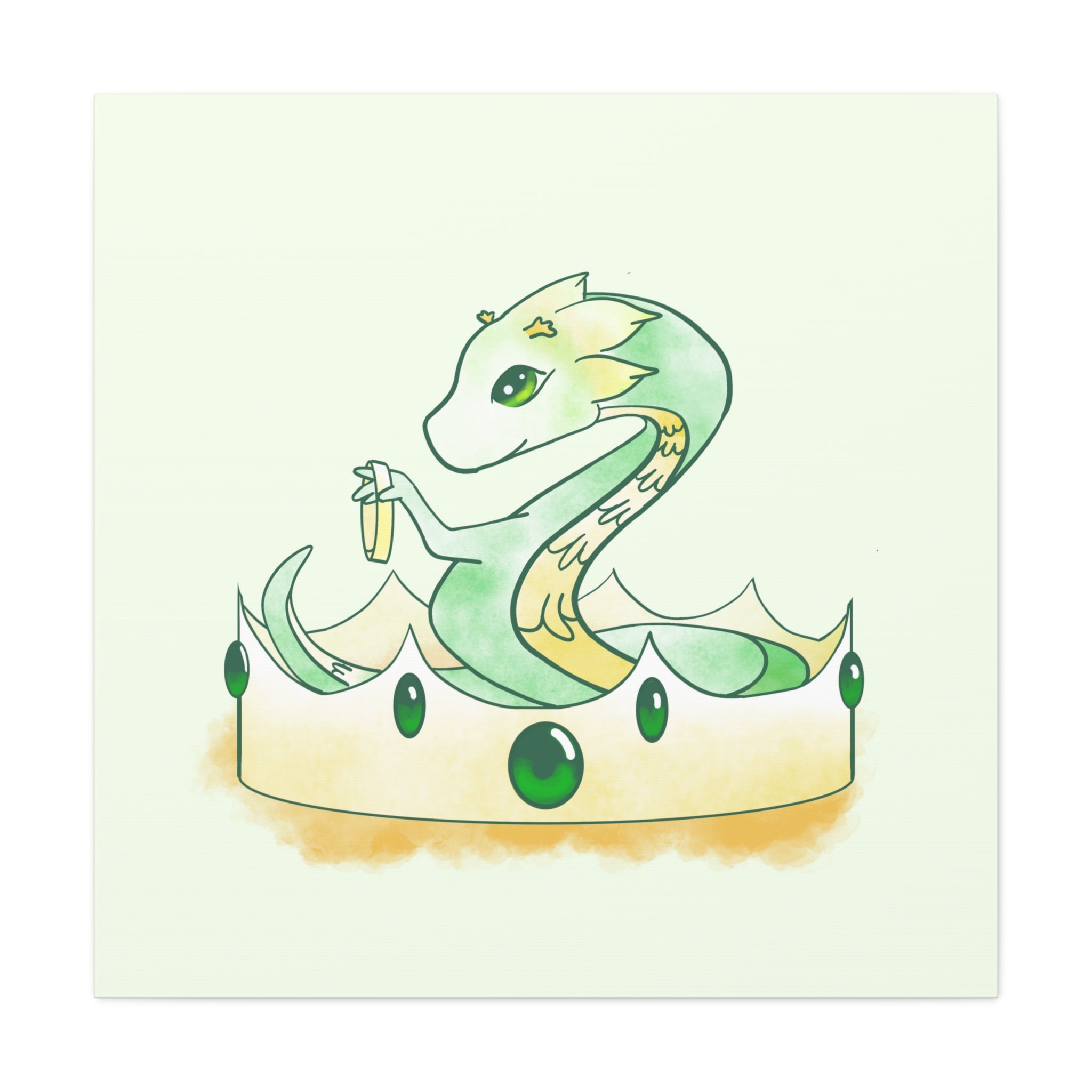 Green Wyrmling: Canvas Gallery Wrap