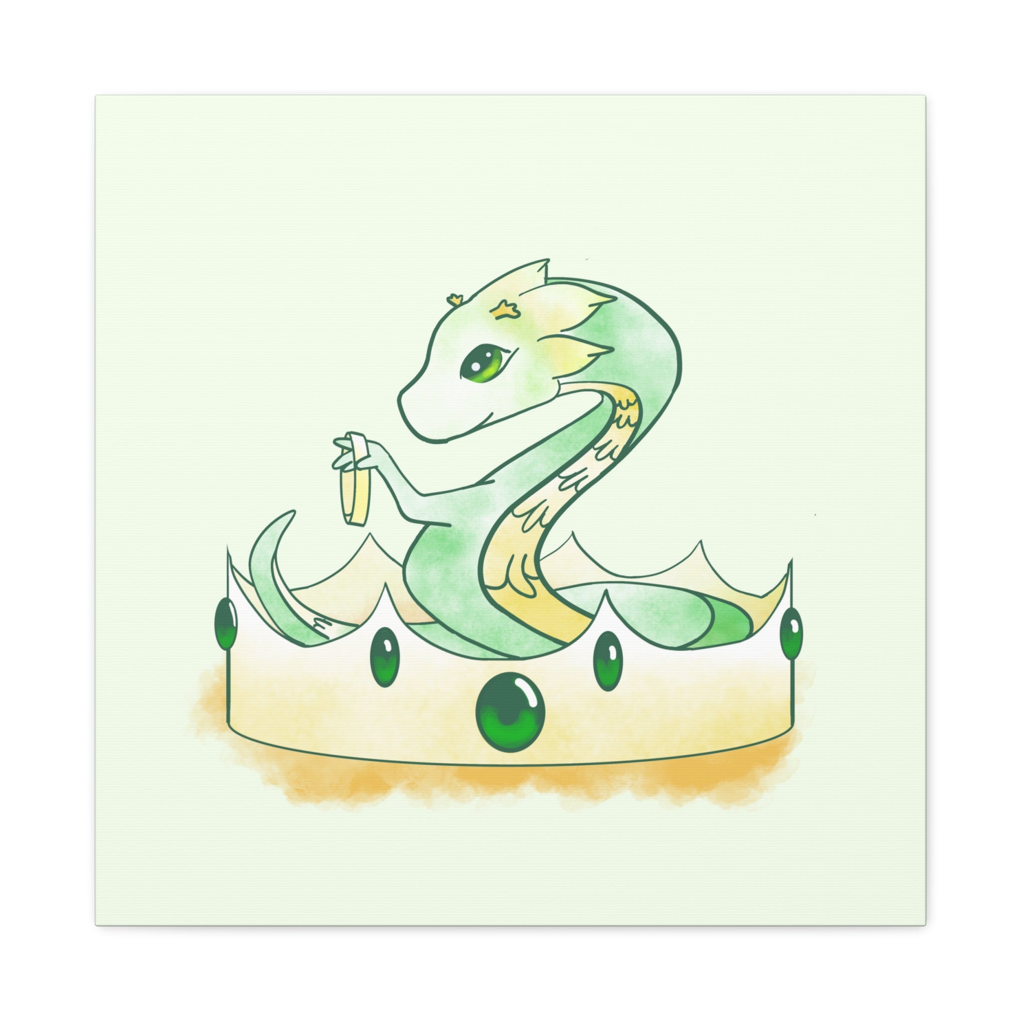 Green Wyrmling: Canvas Gallery Wrap