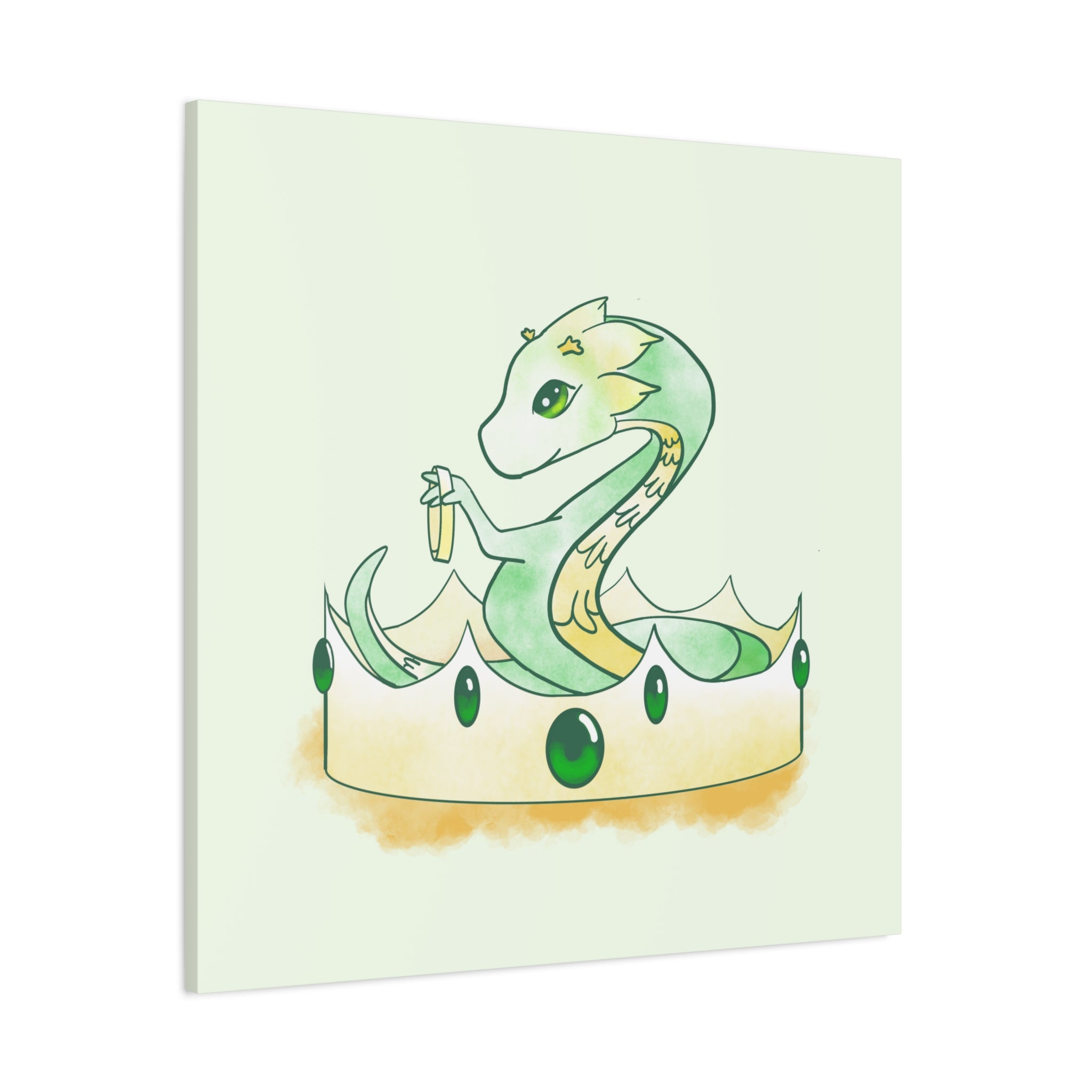 Green Wyrmling: Canvas Gallery Wrap