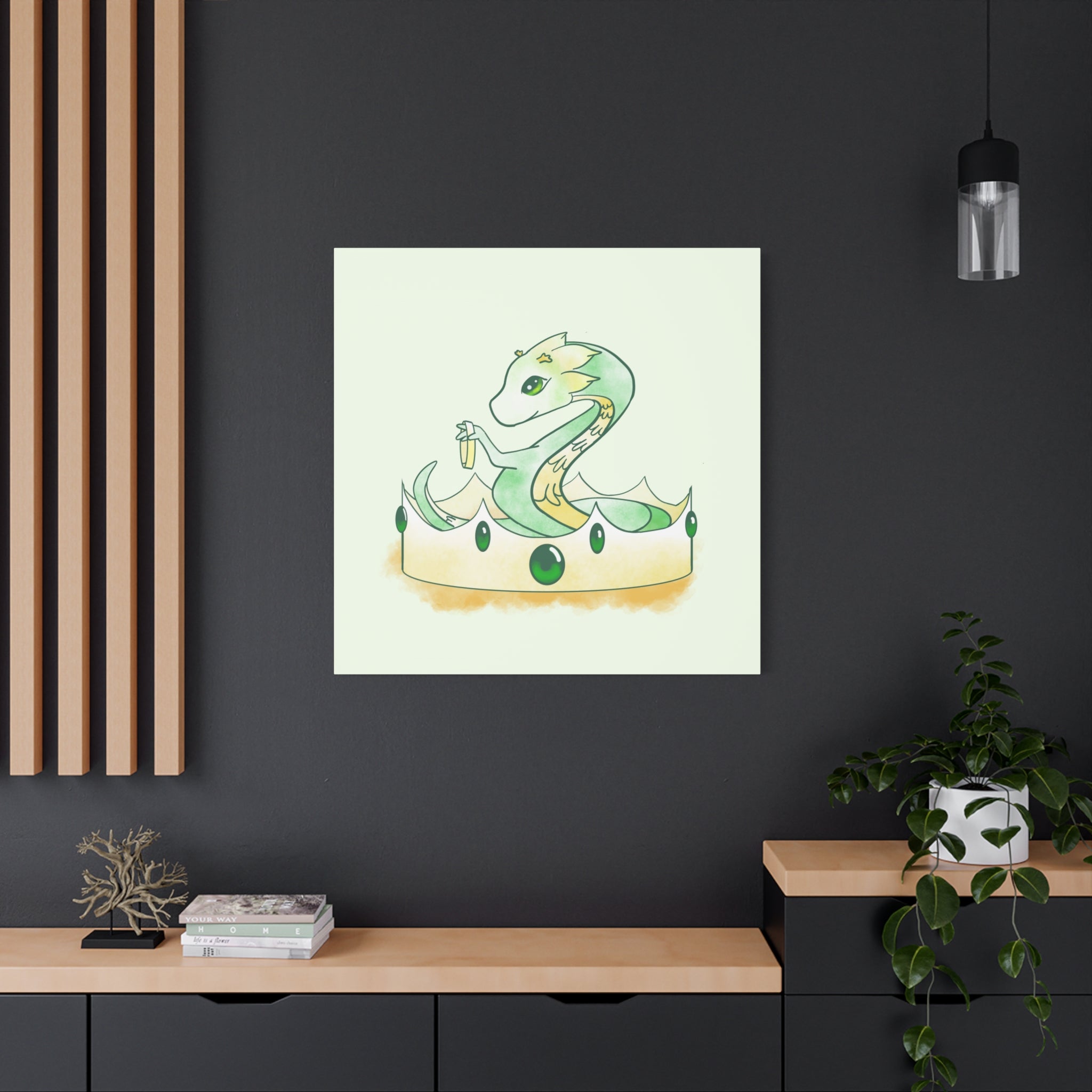 Green Wyrmling: Canvas Gallery Wrap