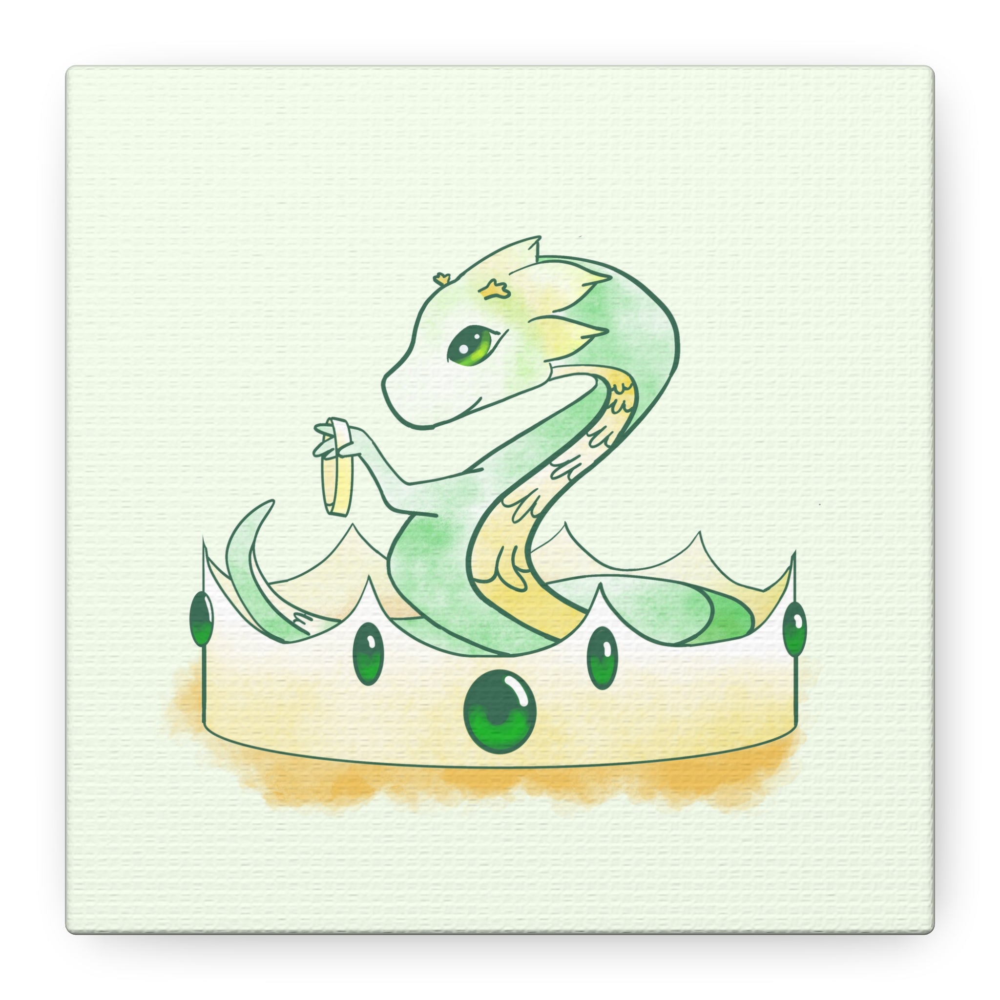 Green Wyrmling: Canvas Gallery Wrap