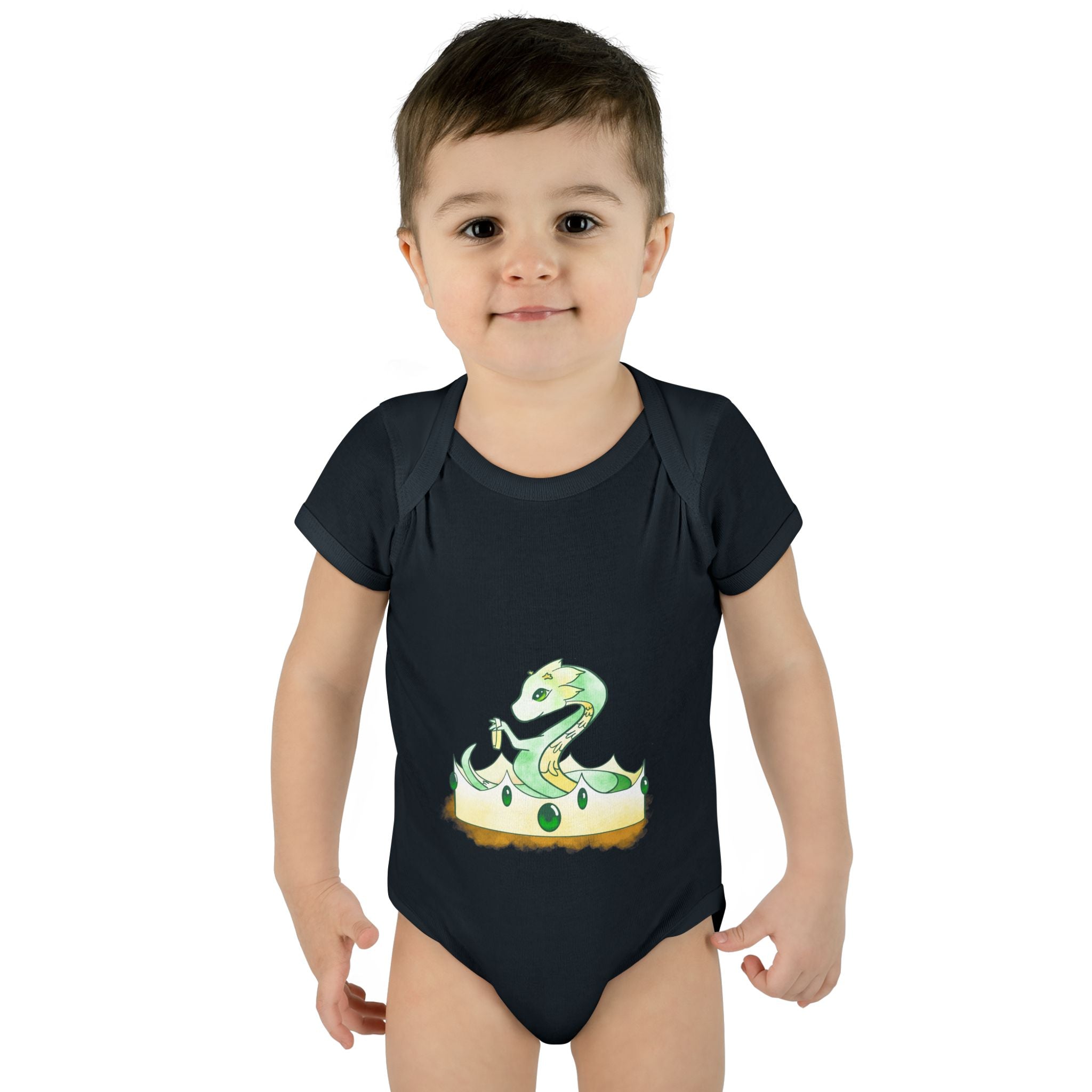 Dragonlings Green Wyrmling: Infant Baby Rib Bodysuit