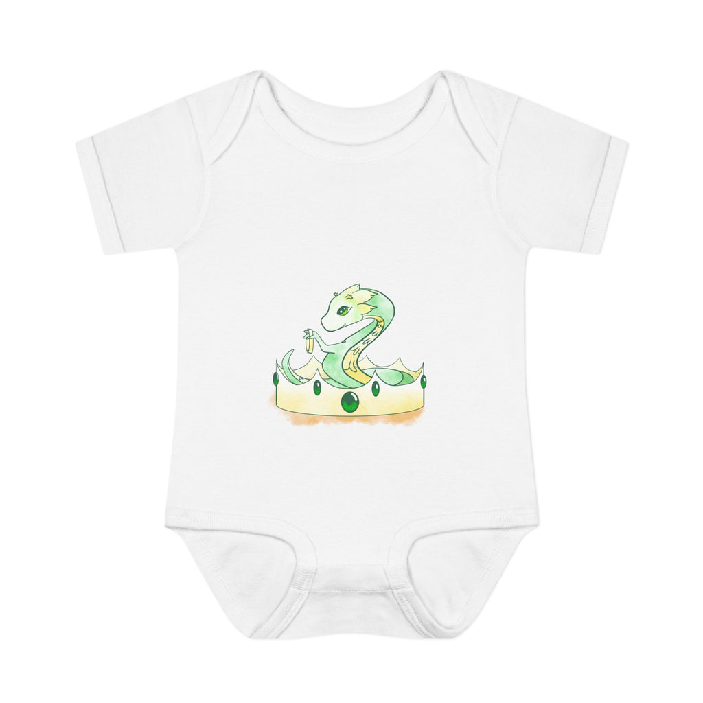 Dragonlings Green Wyrmling: Infant Baby Rib Bodysuit