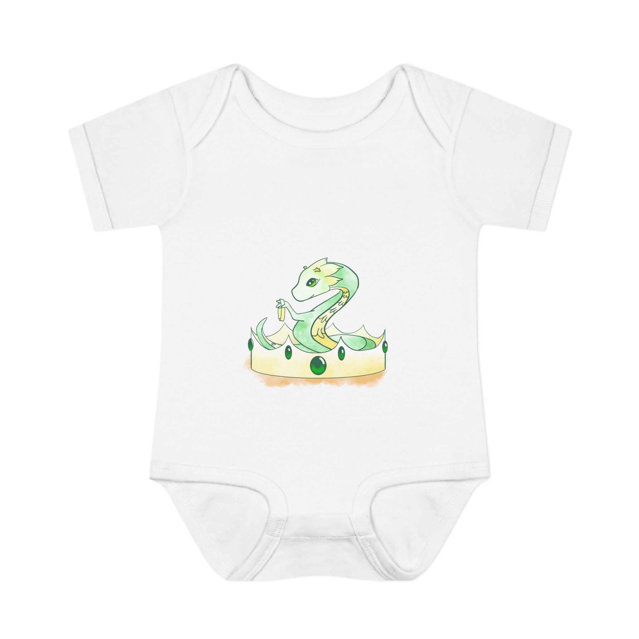 Dragonlings Green Wyrmling: Infant Baby Rib Bodysuit