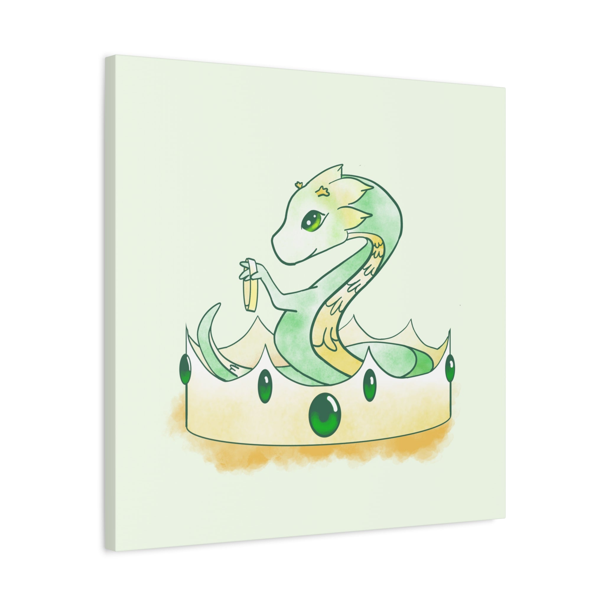 Green Wyrmling: Canvas Gallery Wrap