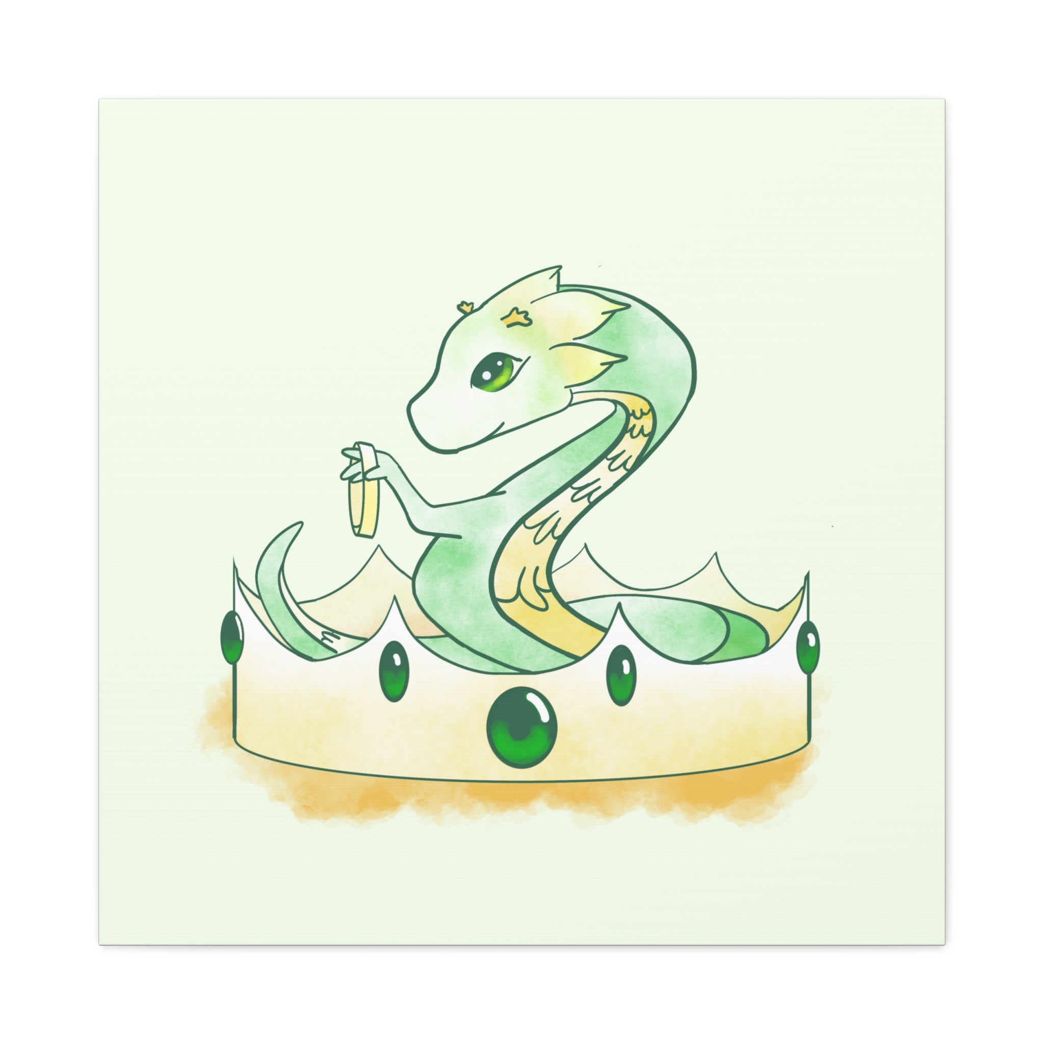 Green Wyrmling: Canvas Gallery Wrap