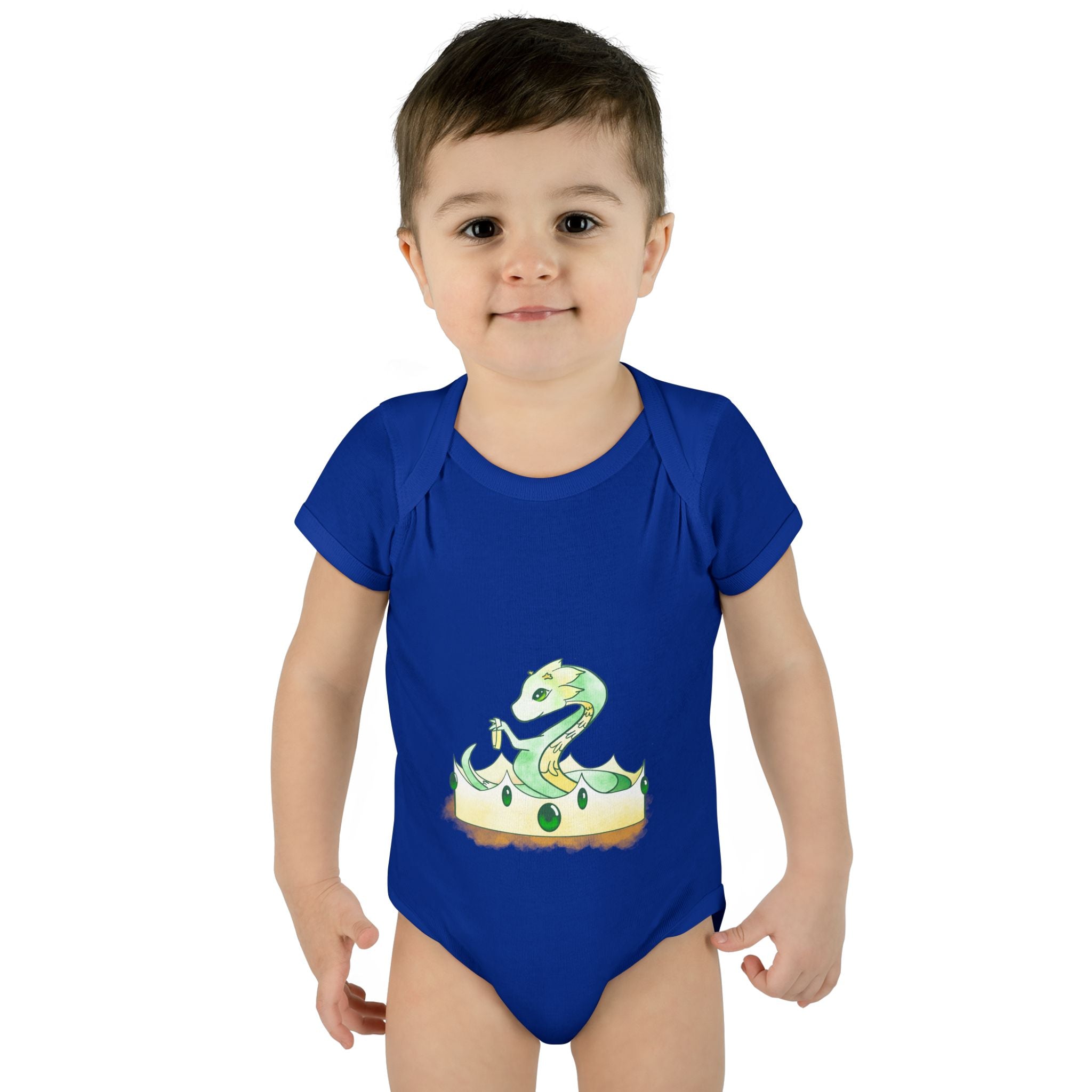 Dragonlings Green Wyrmling: Infant Baby Rib Bodysuit