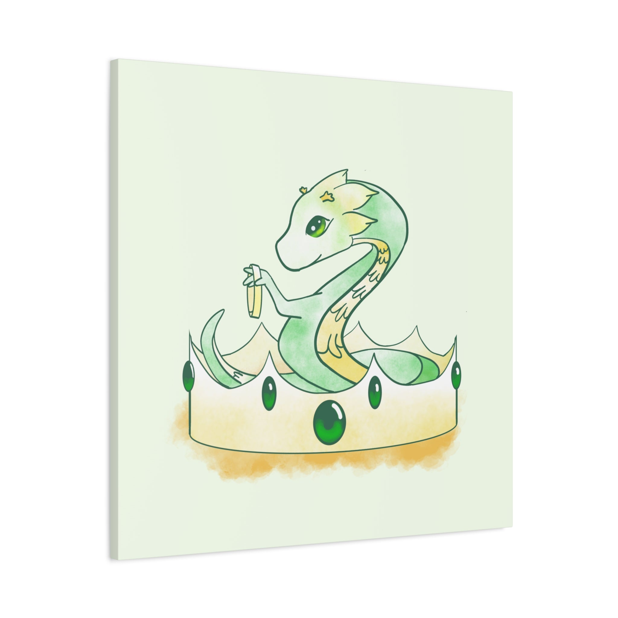 Green Wyrmling: Canvas Gallery Wrap