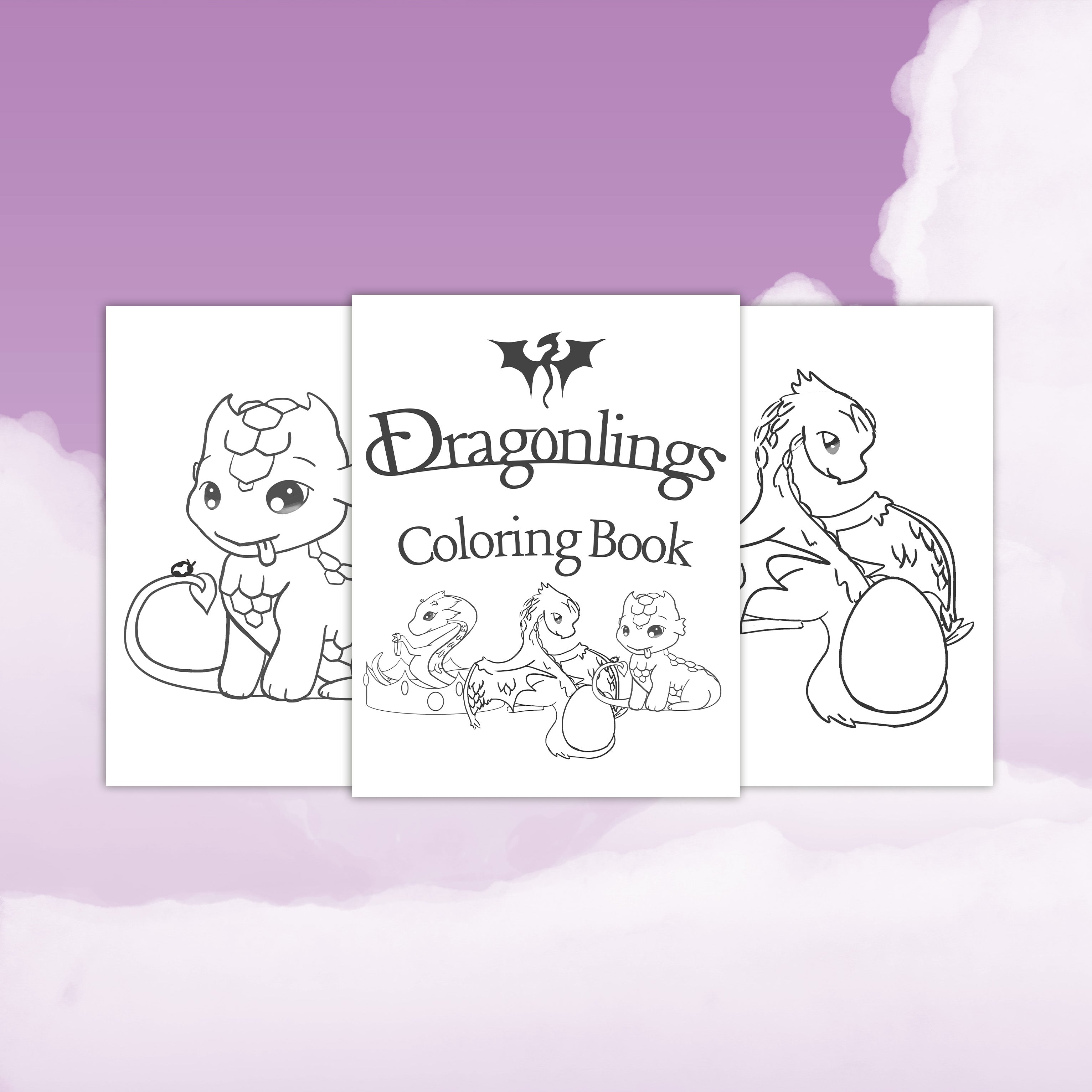 Dragonlings Print-and-Play Coloring Book